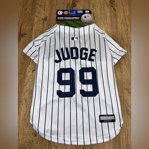 NY Yankees Dog Jersey Large Pet Shirt Judge NWT